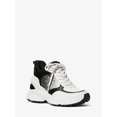 Michael Kors Katrina Mixed-Media Trainer Black 10