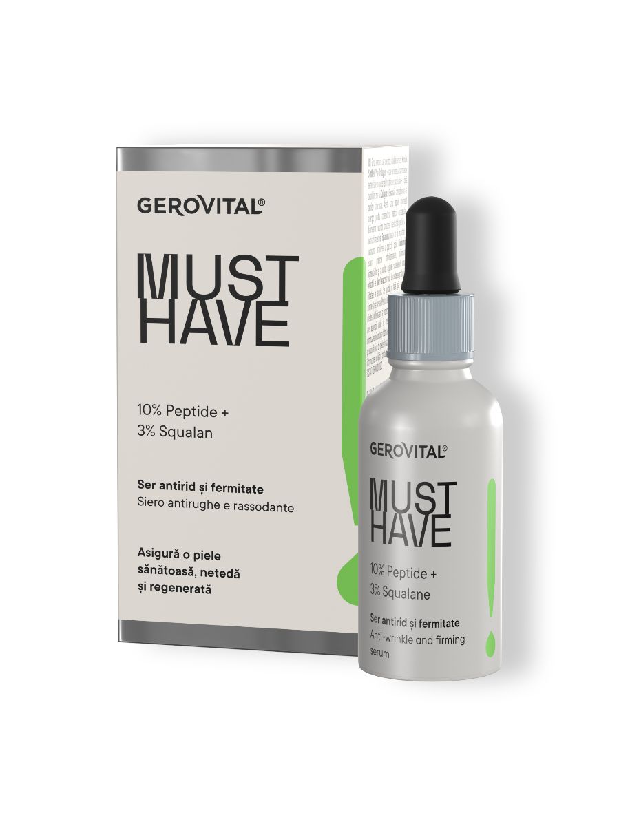 Gerovital Must Have Siero Antirughe con 10% Peptidi e 3% Squalano, 30