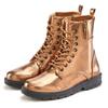 Stiefelette LASCANA, Damen, Gr. 37, braun (bronzefarben), Obermaterial: 100% Lederimitat. Futter: 100% Textilmaterial. Decksohle: 100% Textilmaterial. Laufsohle: 100% Synthetik, unifarben, metallic, casual, Schuhe, im angesagten Metallic-Look,...