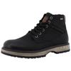 Winterboots TOM TAILOR, Herren, Gr. 40, schwarz, Lederimitat, Textil, unifarben, kontrastfarbene Details, modisch, Schuhe, Blockabsatz,Schnürboots,Outdoorschuh, Reißverschluss, Weite G (=weit)