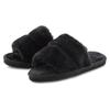 Pantolette VIVANCE "Hausschuh, Plüsch Hausschuhe, Mule, offener Schuh", Damen, Gr. 39, schwarz, Obermaterial: 100% Textilmaterial. Futter: 100% Textilmaterial. Decksohle: 100% Textilmaterial. Laufsohle: 100% Synthetik, unifarben, casual, Schuhe, VEGAN