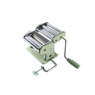 Sur La Table Kitchen Essential Pasta La Vista Manual Pasta Maker Machine, Stainless Steel/Juniper Green