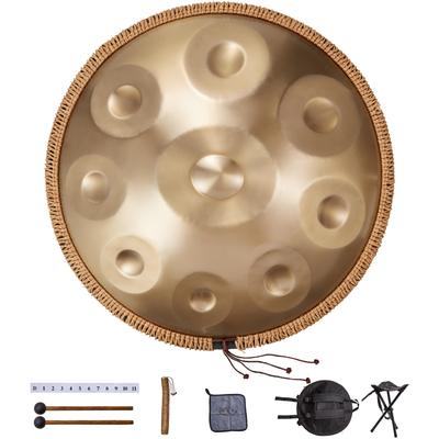 Handpan Drum,D Minor Hand Drum, Hand Pan Drum Instrument with Mallets, Handpan Stand & Carry Bag, for Adults Beginners