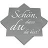 100 Servietten grau `Schön, dass Du da bist` 33 x 33 cm