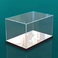 Vetrina acrilica a specchio trasparente per oggetti da collezione/figure Anime/giocattoli/modello di auto/bambola, vetrina antipolvere per scatola di immagazzinaggio da appoggio