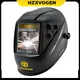 HZXVOGEN Casco per saldatura con oscuramento automatico 3,94 "× 3,82" Cappuccio per saldatura con ampia visualizzazione Maschera per saldatore alimentata a batteria solare a colori reali HV008
