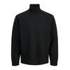 Stehkragenpullover JACK & JONES "JORSOFT KNIT HIGH NECK", Herren, Gr. S, schwarz, Strick, Obermaterial: 55% Baumwolle, 22% Polyester, 21% Polyacryl, 2% Elasthan, unifarben, modisch, lässig geschnitten, Rundhals, Langarm Rippbündchen, Pullover
