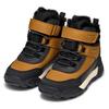 Winterboots GEOX "J TREKKYUP BOY B ABX", Kinder, Gr. 31, schwarz (ocker, schwarz), Lederimitat, Textil, kontrastfarbene Details, casual, Schuhe, Klettstiefel, Snowboots, Winterstiefel mit Klettverschluss
