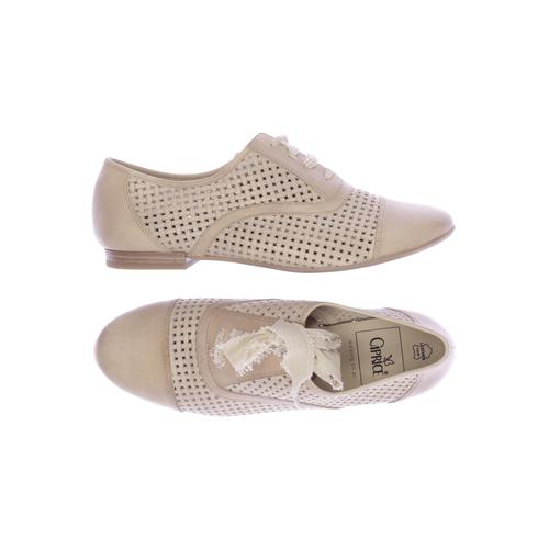 Caprice Damen Halbschuh, Gr. 39, beige, Leder