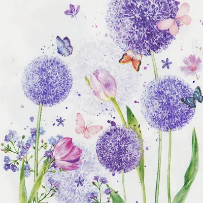 Papierservietten Allium, 33 x 33 cm, 20 Stück Image
