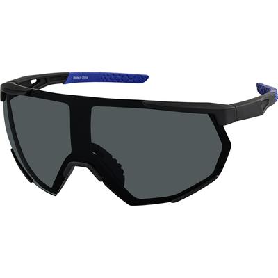 Zenni Men's Retro Oval Sunglasses Black Plastic Full Rim Frame