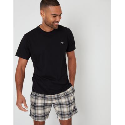 Black Check Shortie Pyjamas (2-Piece Set)