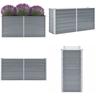 Lit surélevé de jardin Acier galvanisé 160x40x77 cm Gris - lit surélevé de jardin - lits surélevés