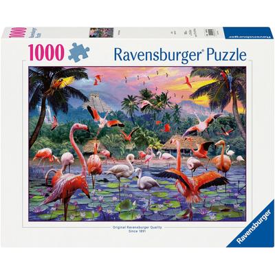 Puzzle RAVENSBURGER "Pinke Flamingos" Puzzles bunt Kinder Made in Germany; FSC - schützt Wald weltweit