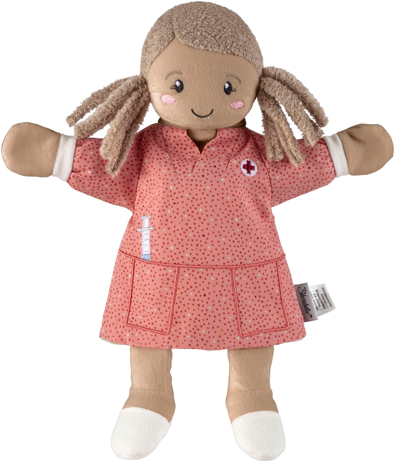 Handpuppe STERNTALER "Krankenschwester", braun (rost), Puppen, Kinder, Baumwolle, Polyester