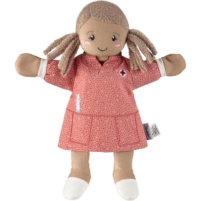 Handpuppe STERNTALER "Krankenschwester" Puppen braun (rost) Kinder