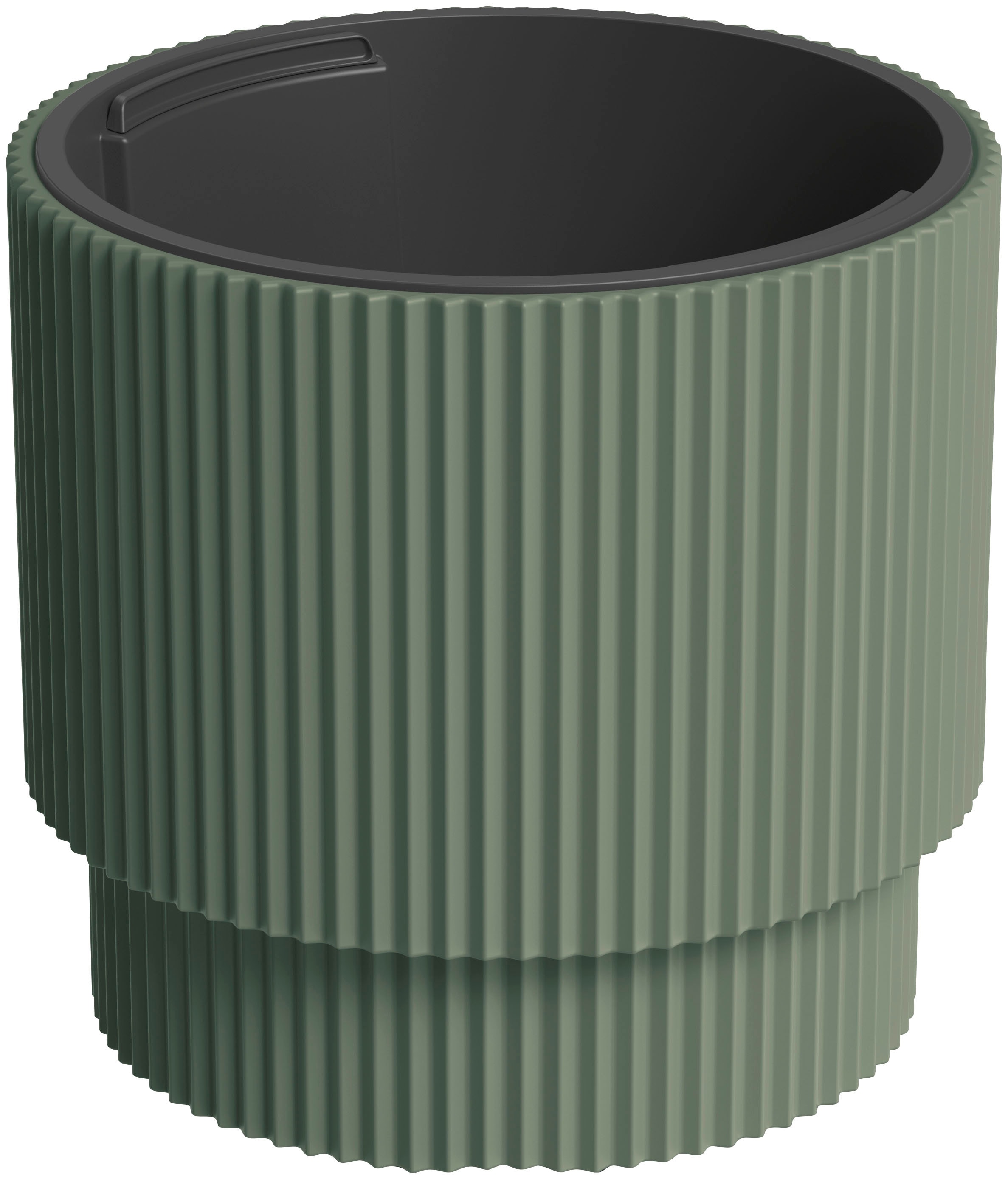 Blumentopf PROSPERPLAST "MILLY", grün (grüne pinie), H:37,5cm Ø:39,5cm, Kunststoff, Pflanzgefäße