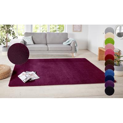 Teppich HANSE HOME "Shashi" Gr. 1, lila (brombeer), B:67cm H:8,5mm L:120cm, Kunstfaser, Teppiche, Kurzflor, Unifarben, Läufer, weich, Esszimmer, Kinderzimmer, Flur Image