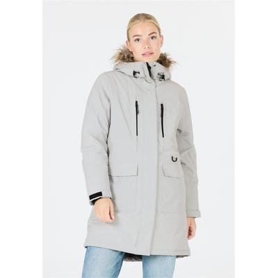 Parka WHISTLER "Bluff", Damen, Gr. 44, grau (hellgrau), 92% Polyester, 8% Elasthan, unifarben, casual, lang, ohne Ausschnitt, Langarm, Jacken, mit wasserdichten und wärmenden Eigenschaften Image