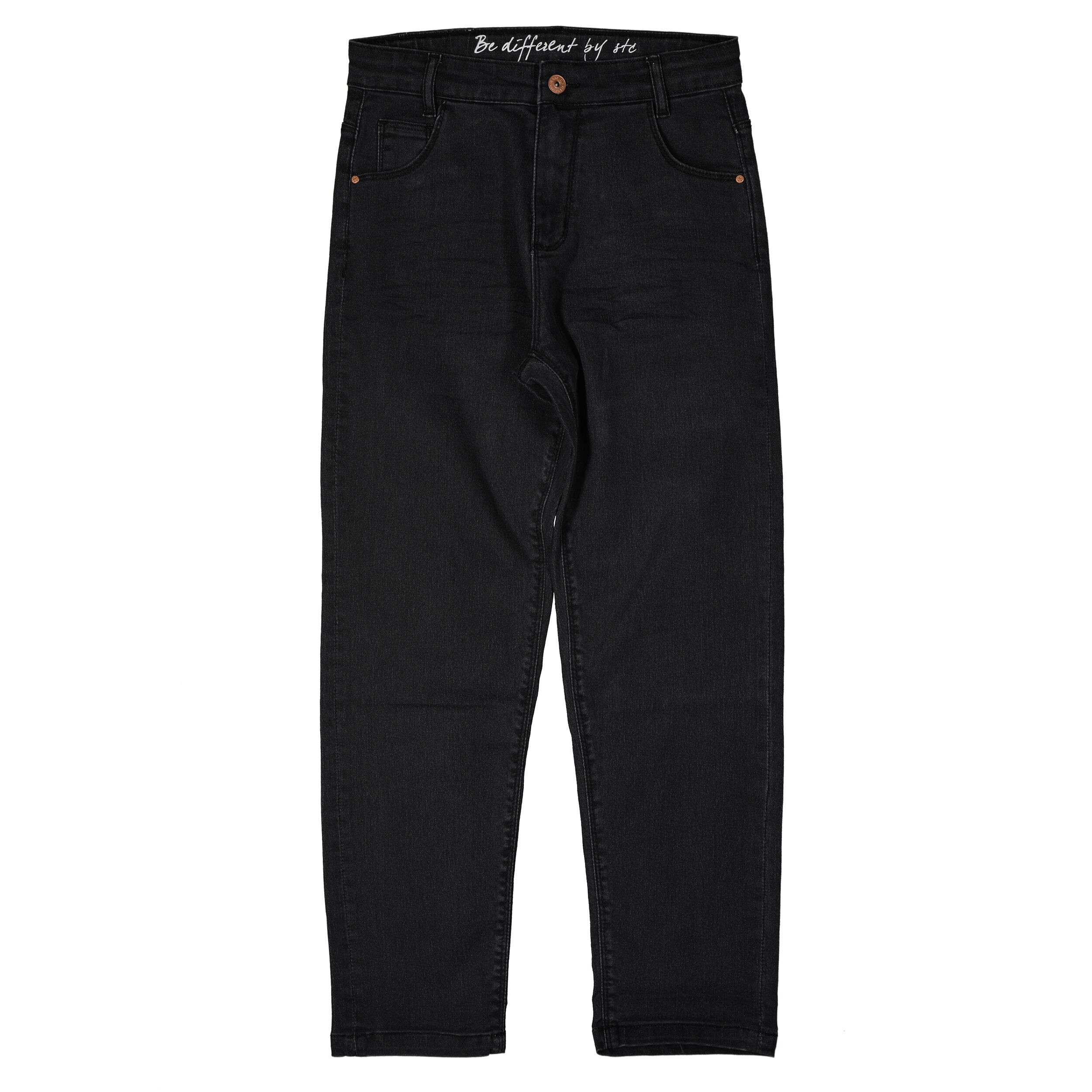 Mom-Jeans STACCATO, Mädchen, Gr. 152, Normalgrößen, schwarz, Oberstoff: 70% Baumwolle, 28% Polyester, 2% Elasthan., unifarben mit Farbeinsatz, Casual, bequem, Jeans, Mom Fit Image