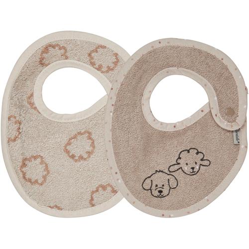 Lätzchen STERNTALER ""Doppelpack Bauernhof, sand"" beige (sand) Baby Lätzchen