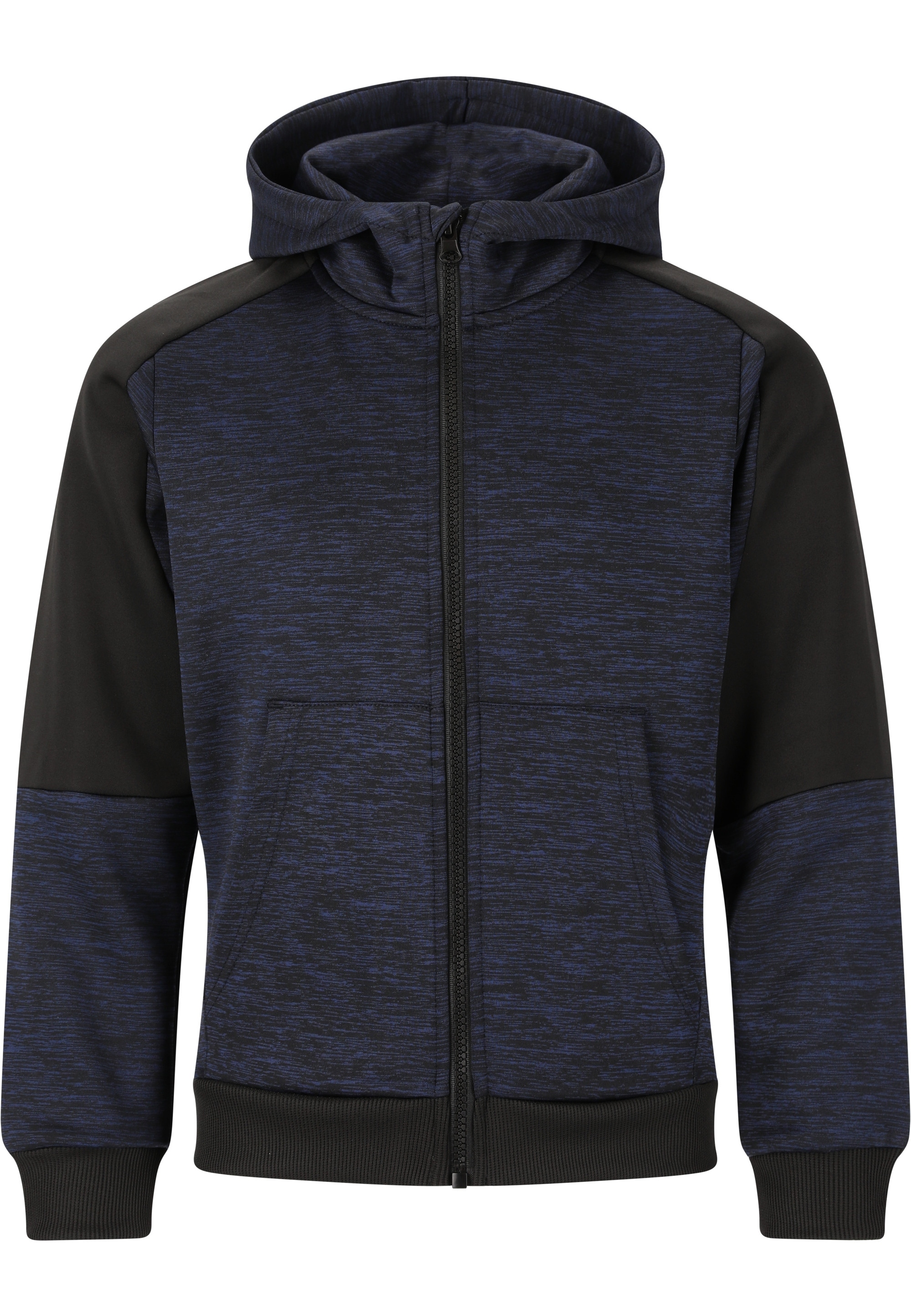 Sweatshirt ZIGZAG "Manhattan", Herren, Gr. 140, blau, 95% Polyester, 5% Elasthan, unifarben, casual, normal, ohne Ausschnitt, Sweatshirts, mit kuscheliger Kapuze Image