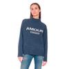 Rollkragenpullover LE TEMPS DES CERISES "DARRY", Damen, Gr. M, blau, 70% Polyester, 30% Nylon, mehrfarbig, casual, normal, hoch geschlossener Ausschnitt, Langarm, Pullover, mit AMOUR CERISES-Schriftzug