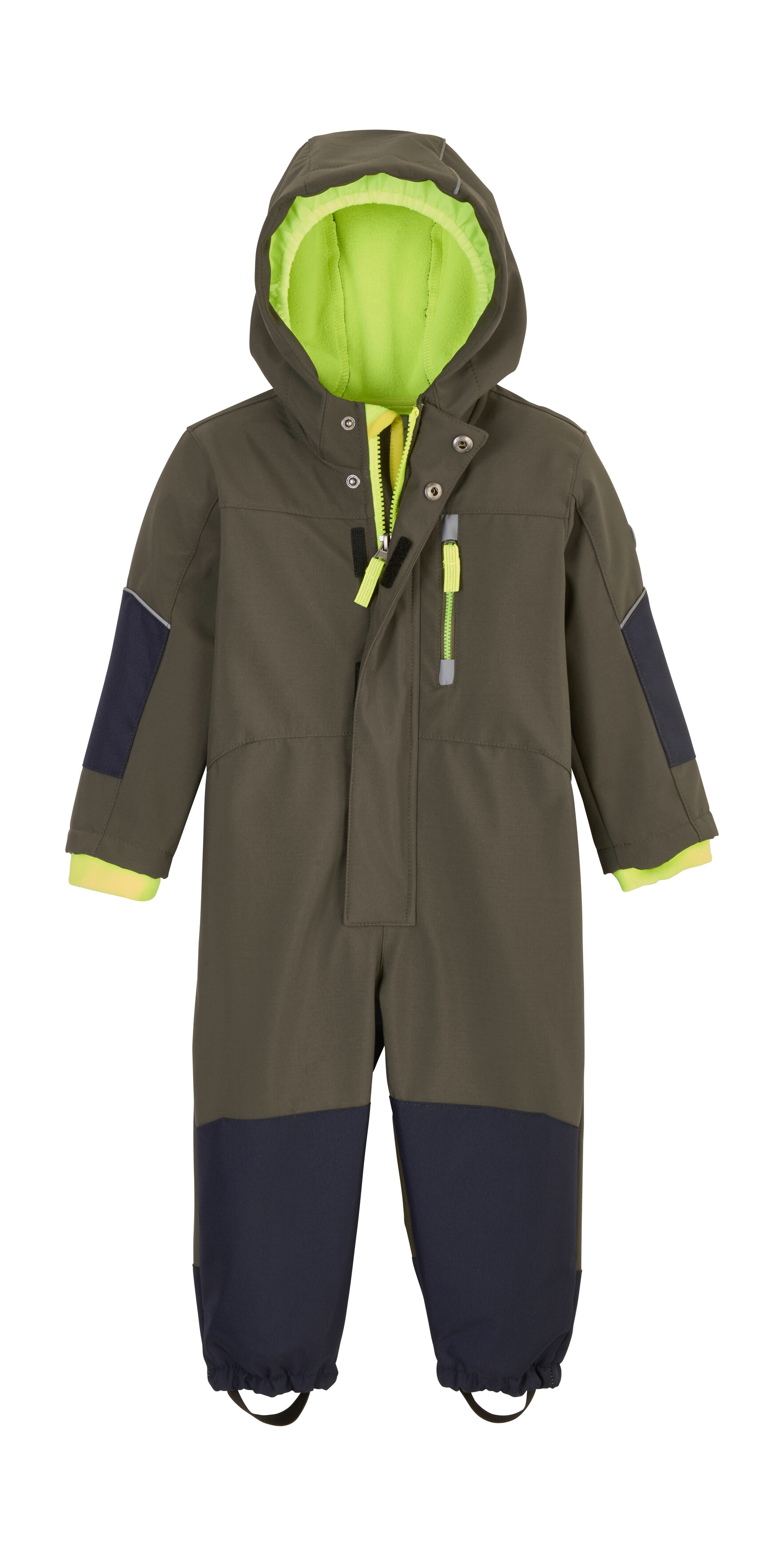 Overall "FIOW 10 MNS SFTSHLL ONPC", Mädchen, Gr. 98/104, Normalgrößen, grün (olivgrün), Oberseite: 100% Polyester;Rückseite: 100% Polyester;Obermaterial 2: 100% Polyester, FIRST INSTINCT BY KILLTEC, Overalls Overall, Softshell Overall: atmungsaktiv,...