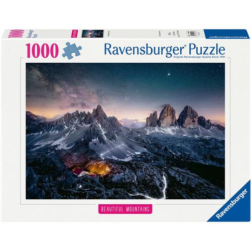 Puzzle RAVENSBURGER ""Beautiful Mountains, Drei Zinnen, Dolomiten"" Puzzles bunt Kinder Made in Germany; FSC - schützt Wald weltweit