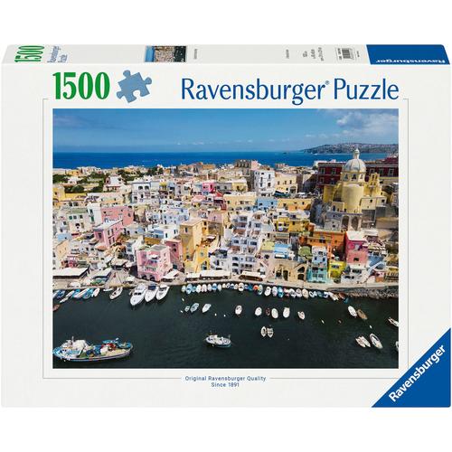 Puzzle RAVENSBURGER ""Buntes Procida Italien"" Puzzles bunt Kinder Made in Germany; FSC - schützt Wald weltweit