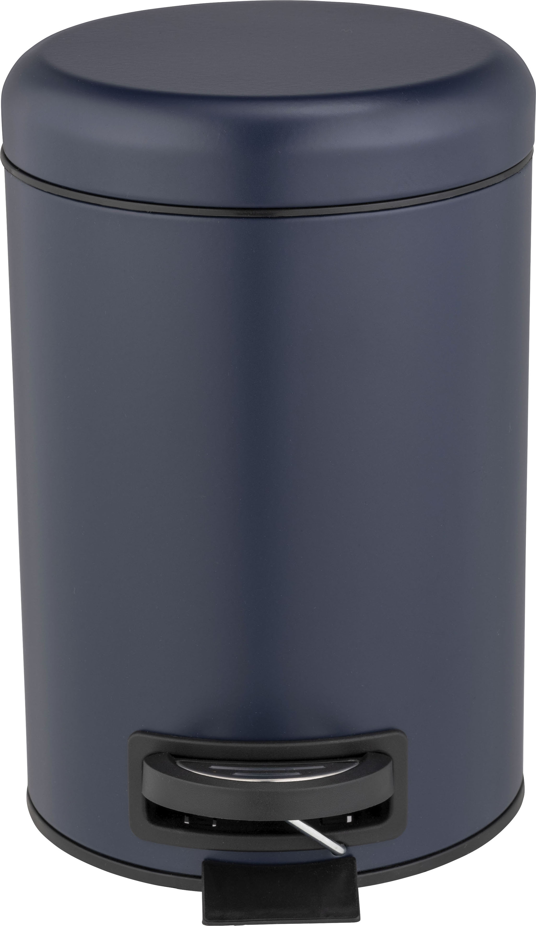 Kosmetikeimer WENKO "Leman", blau (blau, schwarz), B:17cm H:25cm T:22,5cm, Polypropylen, Stahl, Mülleimer, Kosmetikeimer, dunkelblau, 3 Liter