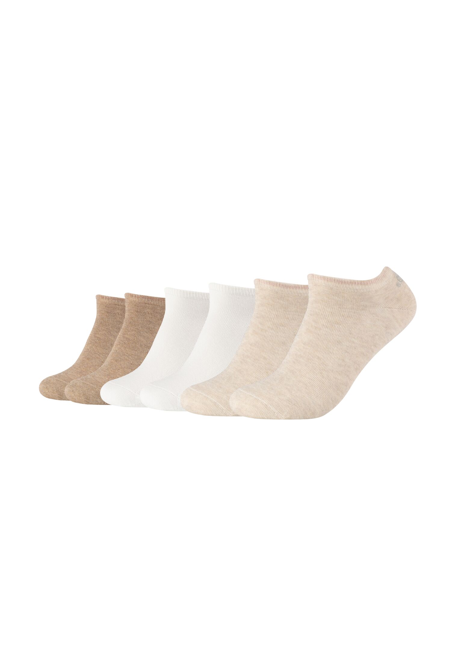 Sneakersocken S.OLIVER "6er Pack", Herren, Gr. 43-46, beige (nature melange), 75% Baumwolle, 24% Polyamid, 1% Elasthan, uni, Socken Sneakersocken Image