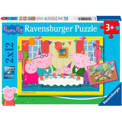 Puzzle RAVENSBURGER "Zeit zu feiern" Puzzles bunt Kinder 2x12 Teile; Made in Europe, FSC - schützt Wald weltweit