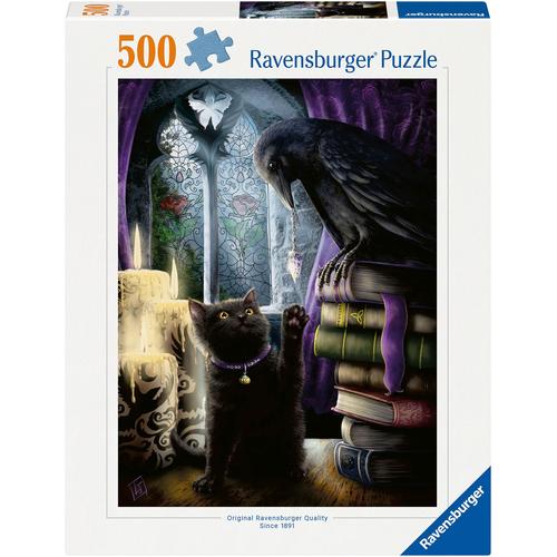 Puzzle RAVENSBURGER ""Rabe und Katze im Turmzimmer"" Puzzles bunt Kinder Made in Germany; FSC - schützt Wald weltweit