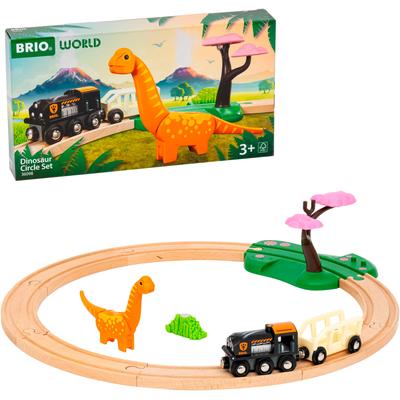 Spielzeug-Eisenbahn BRIO "BRIO WORLD, Dinosaurier Bahn Set" Spielzeugfahrzeuge bunt Kinder FSC - schützt Wald weltweit