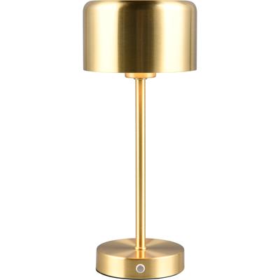 LEONIQUE LED Tischleuchte "Kadira", braun (messing matt), Ø 12,6cm H: 30,0cm, Lampen, Akku Tischlampe mit USB-C Anschluss, Touchdimmer 4 Stufen, Höhe 30cm Image