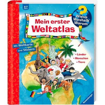 Buch RAVENSBURGER "Wieso? Weshalb? Warum?, Mein erster Weltatlas" Bücher bunt FSC - schützt Wald weltweit