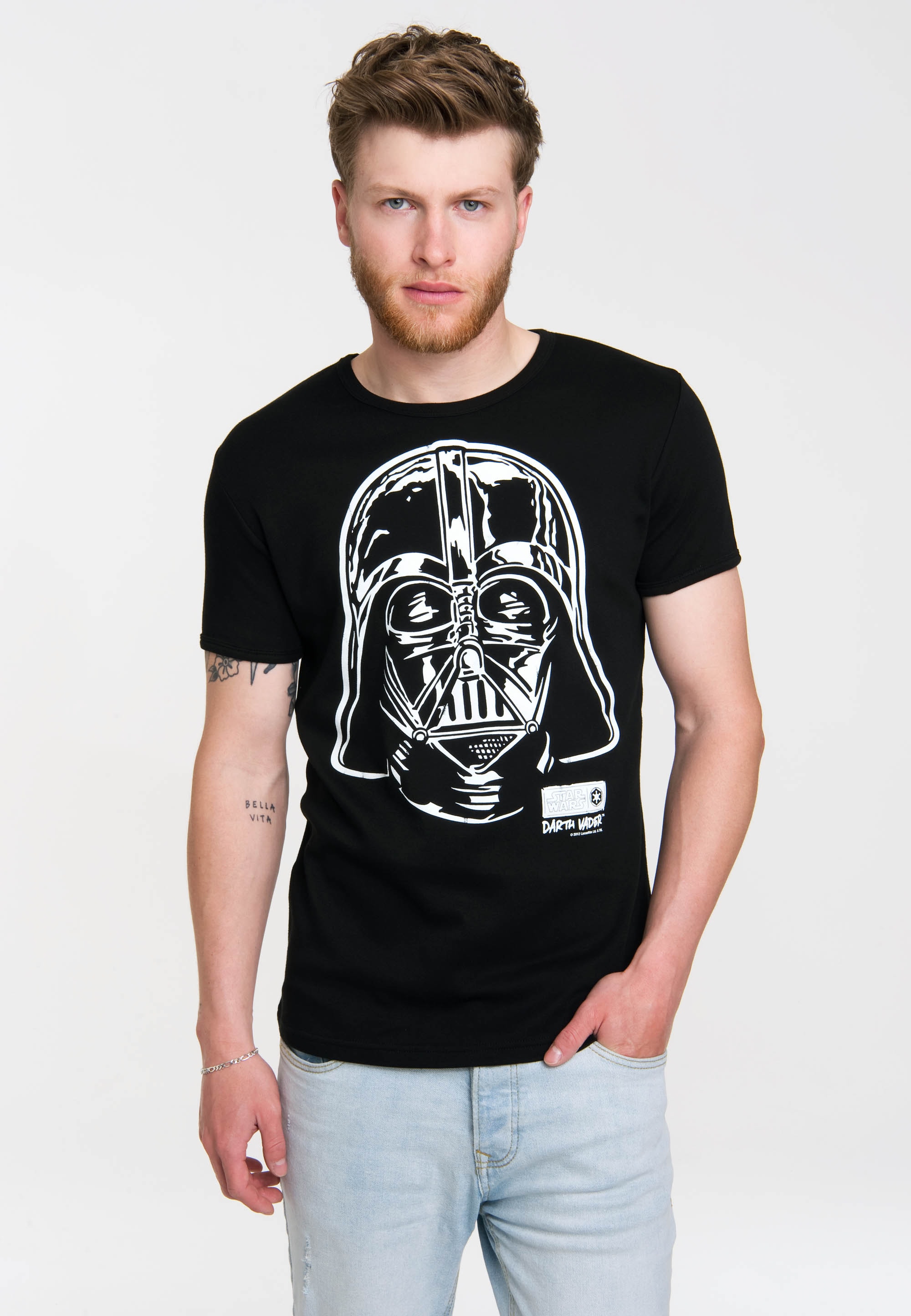 T-Shirt LOGOSHIRT "Star Wars", Herren, Gr. M, schwarz, 100% Baumwolle, bedruckt, normal, Rundhals, Shirts T-Shirt, mit lizenziertem Originaldesign
