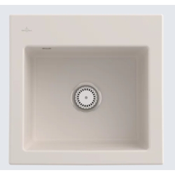 Villeroy & Boch Villeroy&Boch Spülbecken, Küchenspüle Subway 50 S Crema 525x510mm, Unterschrankbreite 50cm Image
