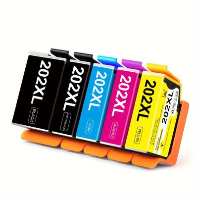 TEMU 202 Xl 202xl Printer Cartridges Multipack Replacement 202 202xl Cartridges Xp 6100 Cartridges Premium Xp-6000 Xp-6005 Xp-6100 Xp-6105 Xp6000 Xp6005 (5-pack)