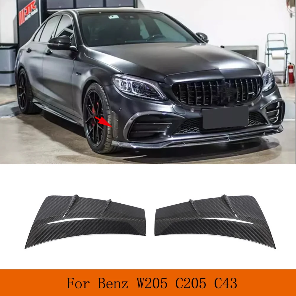Auto Front Stoßstange Seite Air Vent Fender Abdeckung für Mercedes W205 C205 C300 C43 2019-2020 Prepreg Dry Carbon auto Front Body Kits Image