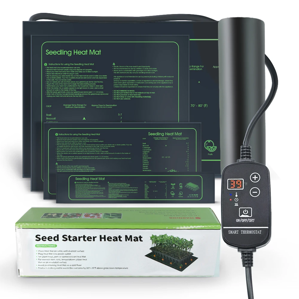 Vielseitige Sämling heiz matte mit digitalem Thermostat sogar Wärme verteilung für Pflanzen Samen keimung Innen gärten Pad Image