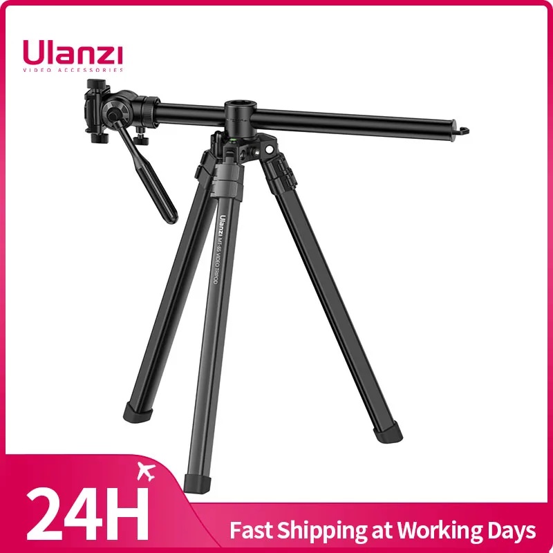 Ulanzi MT-65 Professionelles horizontales Stativ für Kamera, Mobiltelefon, max. 1,76 m, Aluminium-Stativ wBluetooth für Canon, Nikon, Sony Image