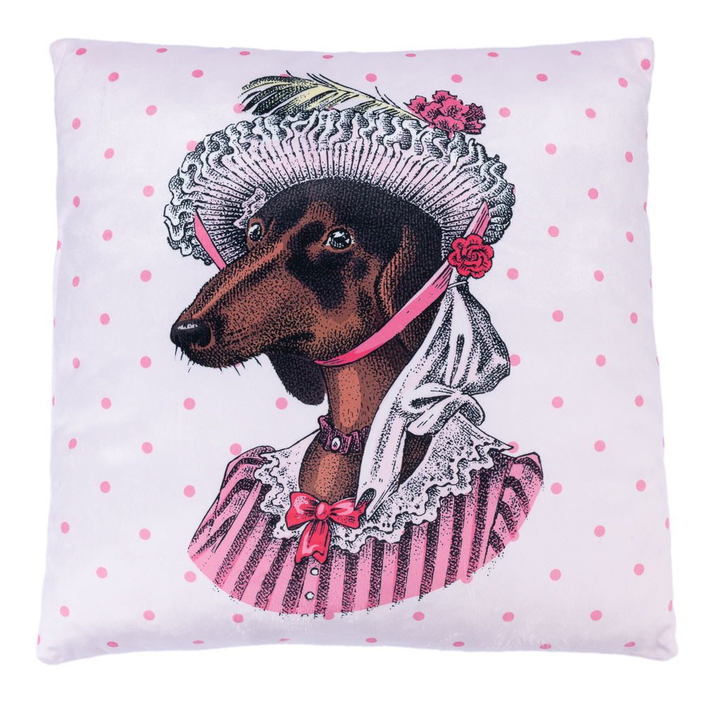 Cuscino Smartpet "Funny Dogs" - rosa: L 40 x P 40 cm