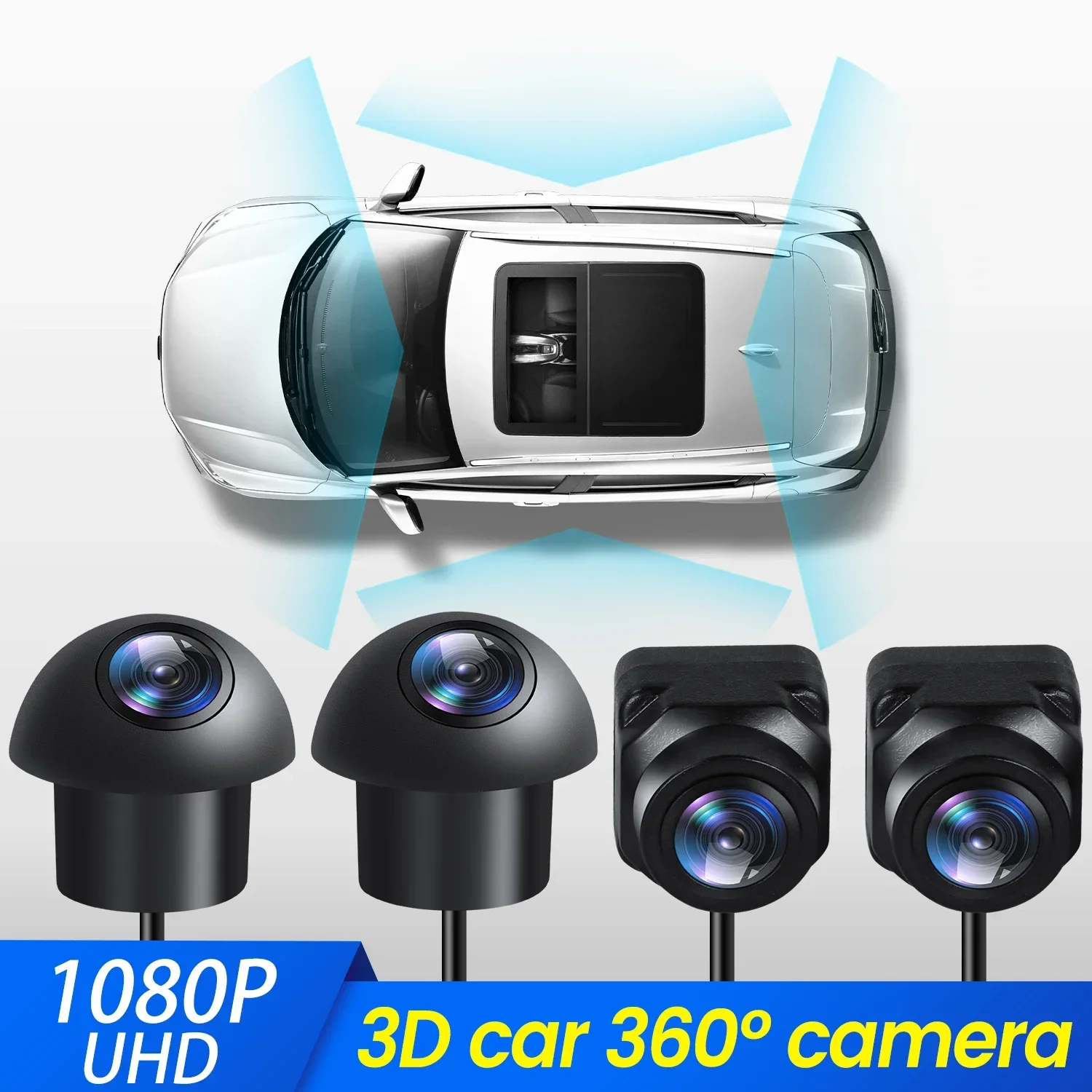 3d 360 ° Auto Rückfahr kamera Vogel ansicht system vorne links rechts hinten 1080 Panorama-Fahr kamera p uhd für Android-Radio Image