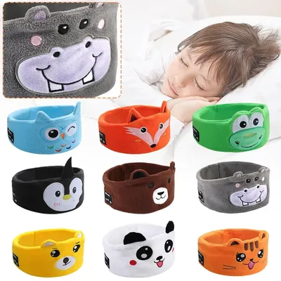 Bluetooth Music Headband Bluetooth V5.0 Chip Animal Bluetooth Wireless Headphones Kids Headband Thin Mask Speaker Sleep K6A9