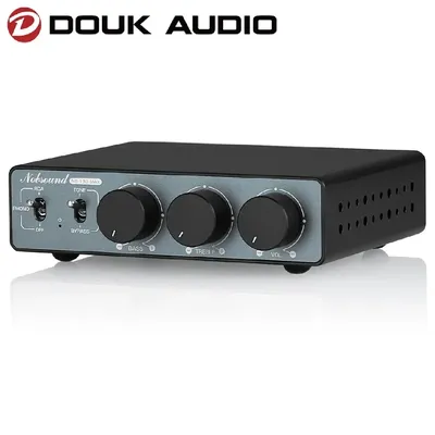 Douk Audio NS-13G-MAX HiFi 2.0 Channel Stereo Audio Amplifier TPA3255 Mini Digital Power Amp with Phono input 300W+300W