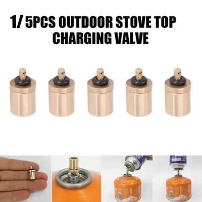 1/5pcs Gas Refill Adapter Filling Butane Canister For Outdoor Camping Stove Cylinder Butane Canister Tank Mini Inflation Valve