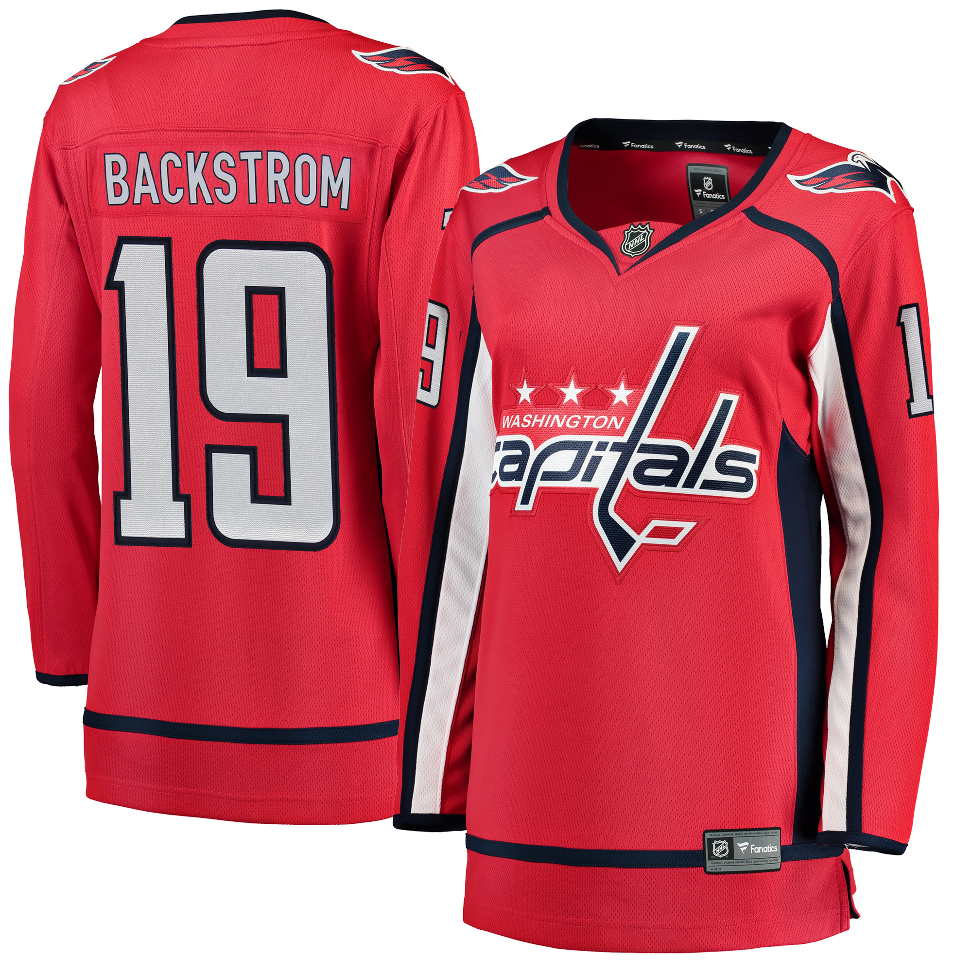 Rotes Nicklas Backstrom Fanatics-Heimtrikot für Breakaway-Spielerinnen Image