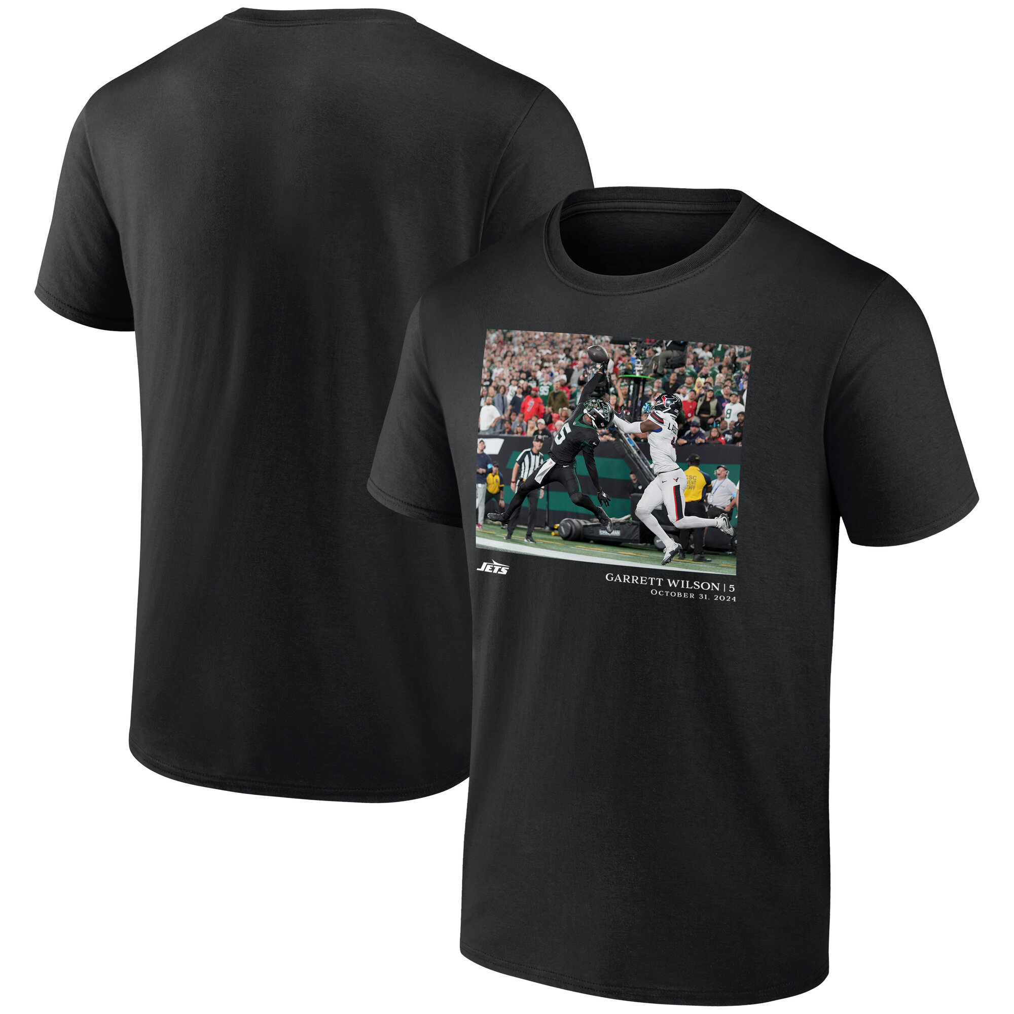 New York Jets Garrett Wilson Flash Features T-Shirt Woche 9 - Schwarz - Herren Image